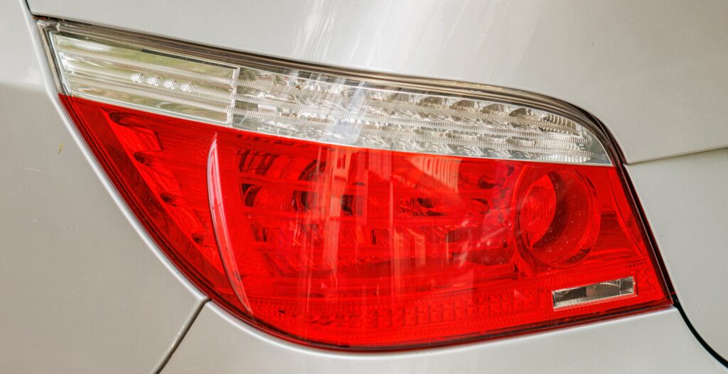 Rückleuchte eines BMW 5er der Baureihe E60